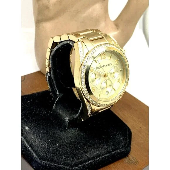 Michael Kors Women's Watch MK5166 Blair Quartz Chronograph Gold Steel 39mm - Picture 2 of 14